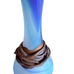 Vintage Filip Ravert Frosted Glass w Copper Overlay  Signed Vase