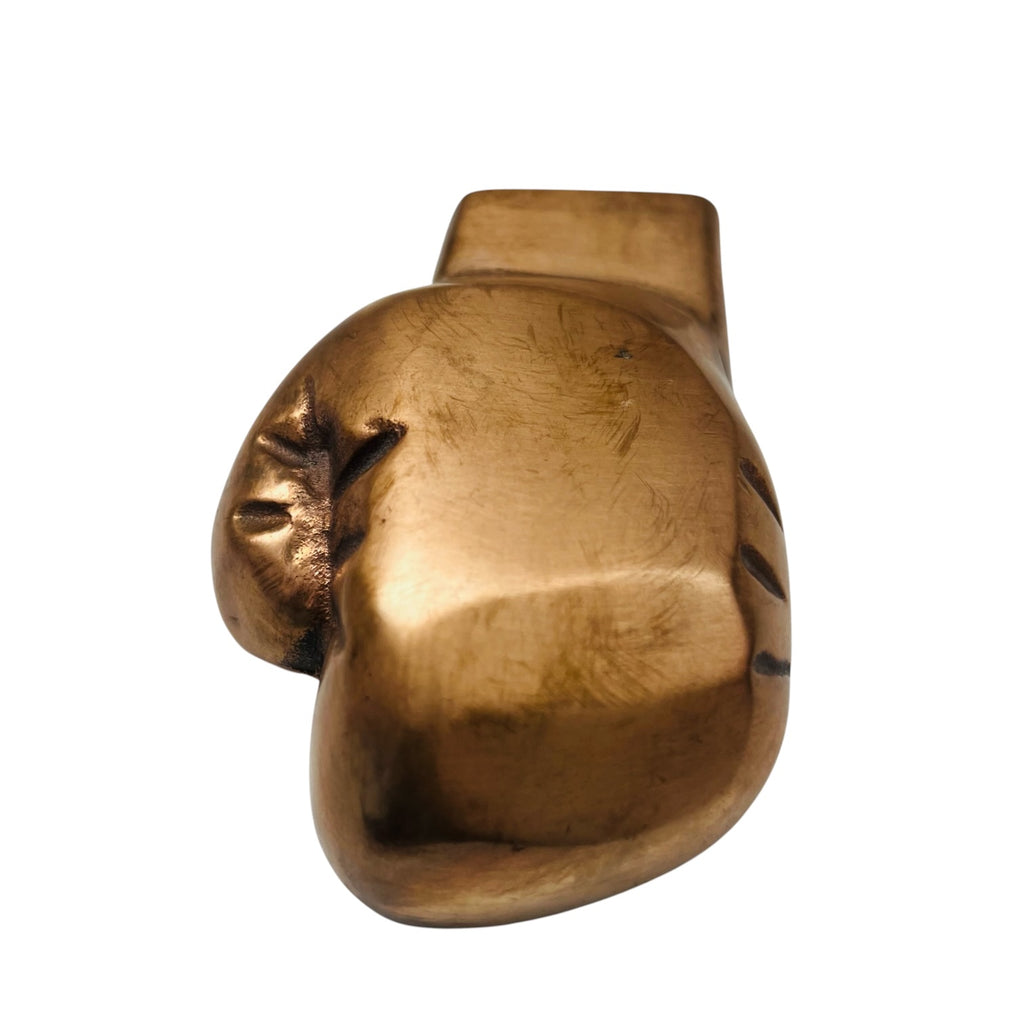 Vintage Bronze Boxing Glove Desk Display Paperweight Office Art