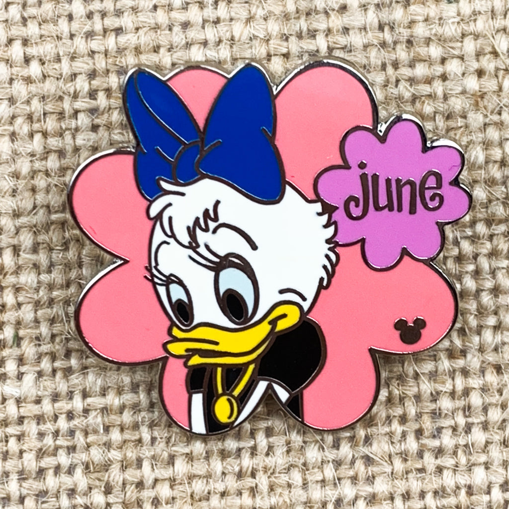 Disney Cast Lanyard Series Hidden Mickey Flower June Duck Niece Pin