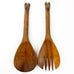 Vintage Hand Carved Wooden Zebra Salad Serving