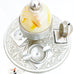 Vintage Mico Art Deco Chrome and Alabaster Slag Glass Ashtray Stand