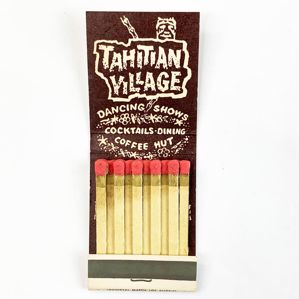 Tahitian Village CA Cocktail Lounge Tiki Matchbook