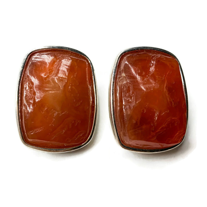 Vintage Givenchy Signed Cabochon Earrings