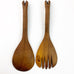 Vintage Hand Carved Wooden Zebra Salad Serving