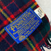 Vintage Pendleton Plaid Virgin Wool Fringe Scarf