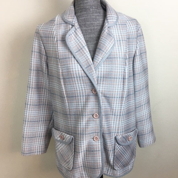 Vintage Marty Gutmacher Plaid Blazer Jacket