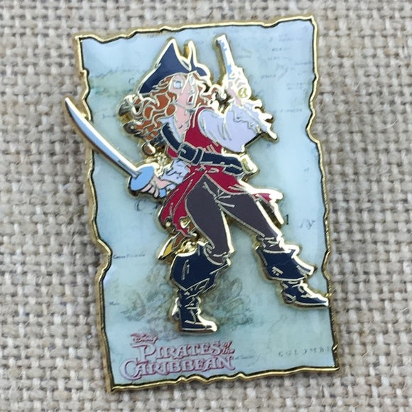 Disney Pirates of the Caribbean Elizabeth Swann Animated 3D Pin