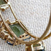 Vintage Monet Cluster Green Stone Gold Tone Cuff Bracelet