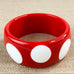 Vintage Lucite Chunky Polka Dot Bangle Bracelet