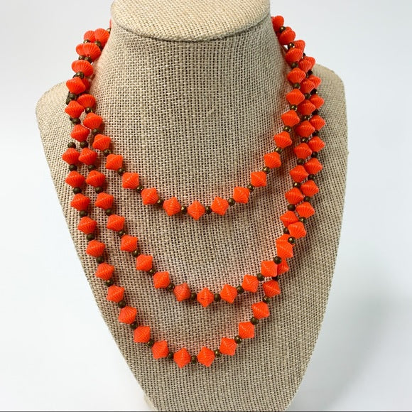 Vintage 1960’s Plastic Double Cone Necklace