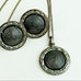Vtg Mayan Aztec Calendar 925 Sterling Silver Set