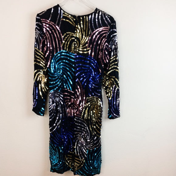 Vintage Sweelo Firework Sequin Party Dress