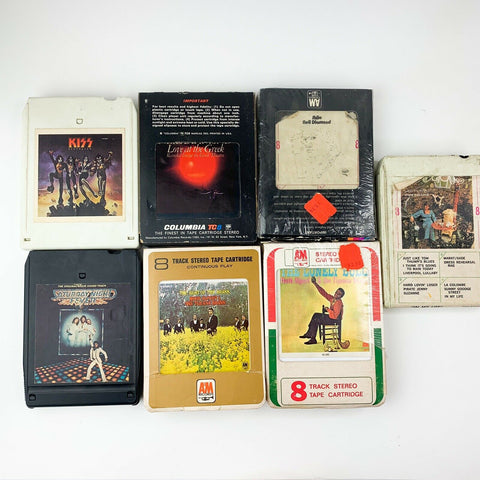 8 Track Tape Mixed Music Movie Lot 7 Kiss Neil Diamond Judy Collins Night Fever